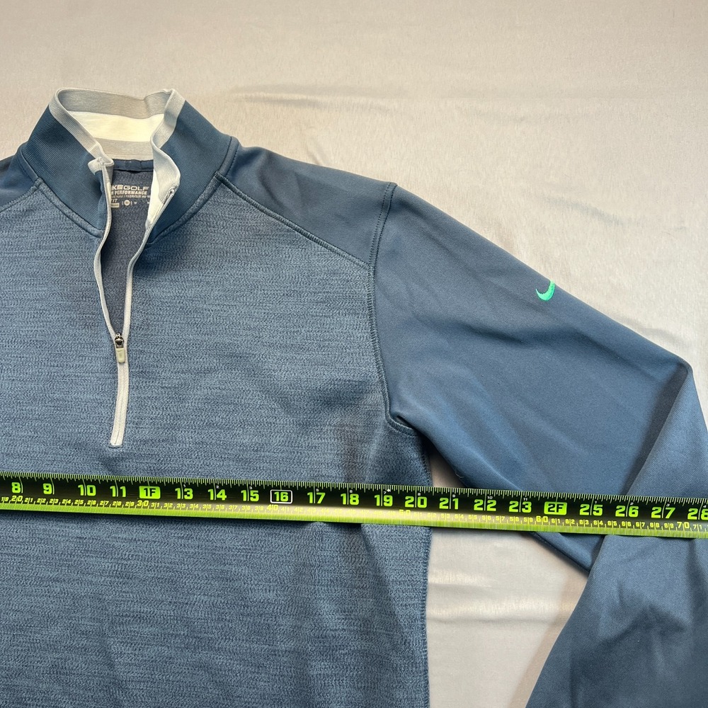Nike Golf Tour Performance Dri Fit Shirt Mens M Heathered Blue 1/2 Zip Pullover - Picture 5 of 9